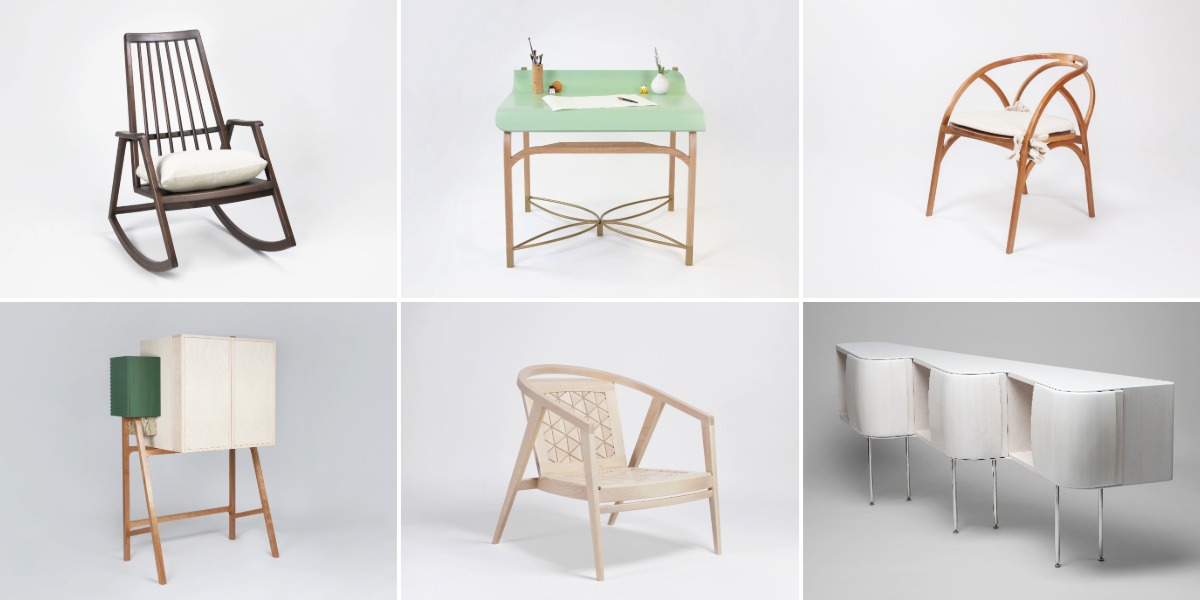 Meubles d'art lauréats de la Bourse Accomplissement en ébénisterie d'art de l’École d’ébénisterie d’art de Montréal.