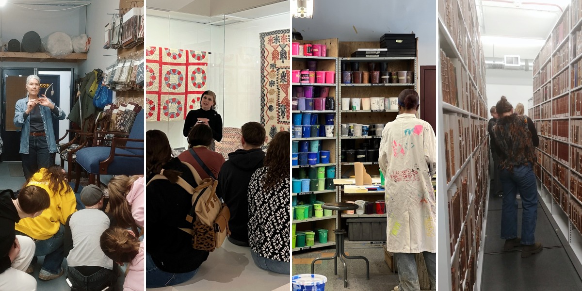 Visites par une délégation française en tapisserie d’ameublement dans le cadre d’un échange international à l’ÉÉAM.