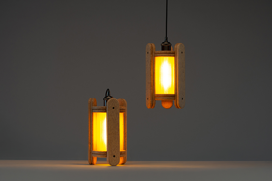 Lampes réalisées par wabar à l'École d'ébénisterie d'art de Montréal